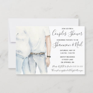 Watercolor Parents to be Couple's Baby Shower Invitation