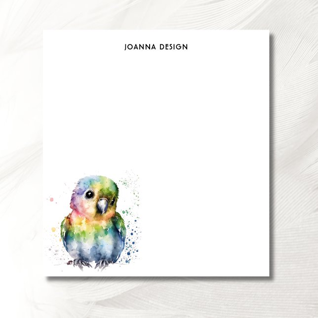 Watercolor Parrot Sophisticated Notepad (Creator Uploaded)