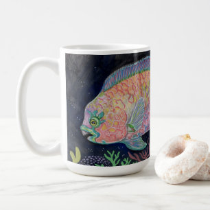 Watercolor Parrotfish Coffee Mug