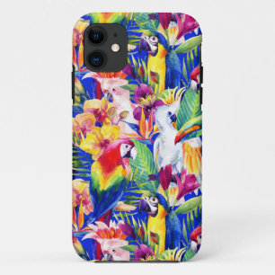 Watercolor Parrots iPhone 11 Case