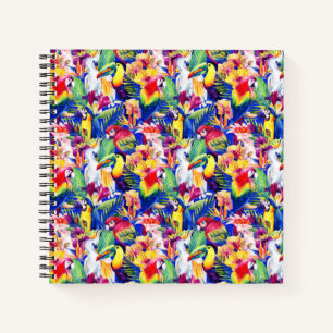 Watercolor Parrots Notebook