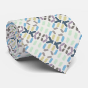 Watercolor Pastel Brushstrokes On Cloud White Tie