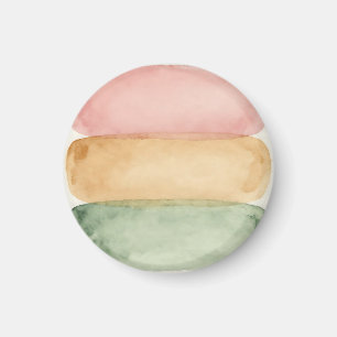 Watercolor Pastel Color Block Layers Magnet