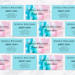 Watercolor Pastel Custom Business Card