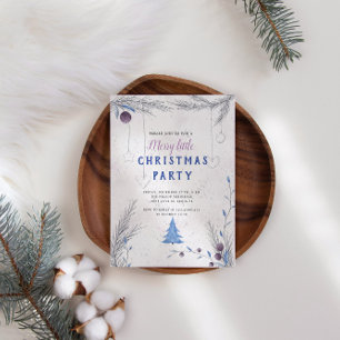 Watercolor Pastel Festive Holiday Party Invitation