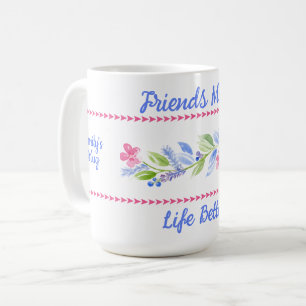 Watercolor Pastel Floral BE KIND Coffee Mug