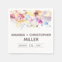 Watercolor Pastel Floral | Napkins