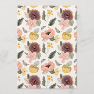 Watercolor Pastel Floral Seamless Pattern   Soft Invitation