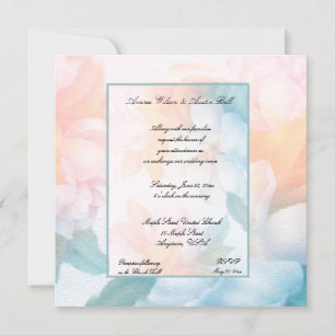 Watercolor Pastel Flowers Invitation