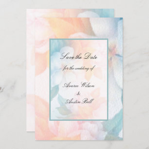 Watercolor Pastel Flowers Invitation