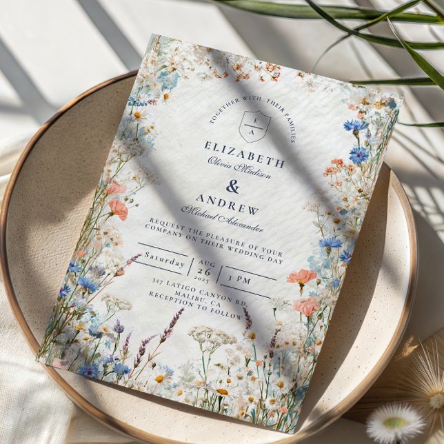 Watercolor Pastel Garden Wedding Invitation (Creator Uploaded)