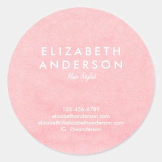 Watercolor pastel pink classic round sticker