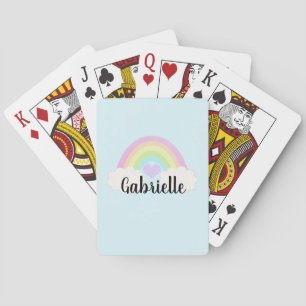 Watercolor Pastel Rainbow Playing Cards