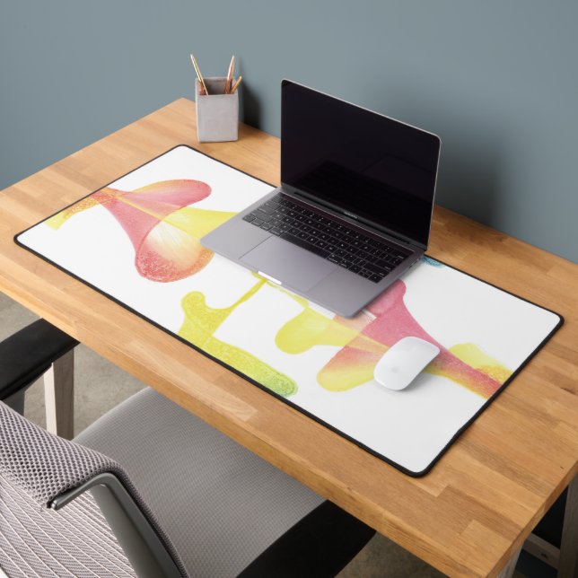 Watercolor Pastel Swirl Trumpet Desk Mats (Office 2)