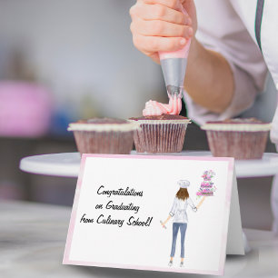 Watercolor  Pastry & Chef Graduation Card