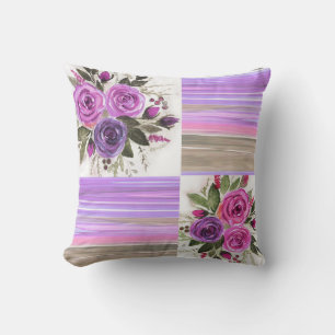 Watercolor . Patchwork . Cushion