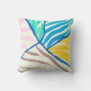 Watercolor patchwork: dirty painting style. cushion