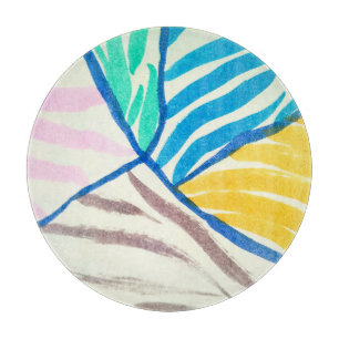 Watercolor patchwork: dirty painting style. cutting board