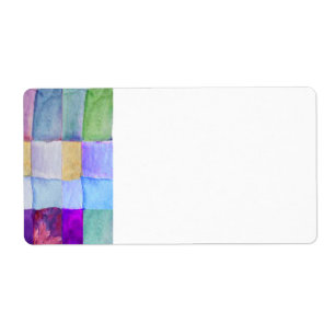 WATERCOLOR PATCHWORK TREE Bat Mitzvah Label