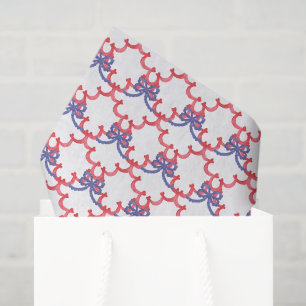 Watercolor Patriotic Bows Tissue Paper