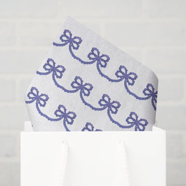 Watercolor Patriotic Bows Tissue Paper (Gift Bag)