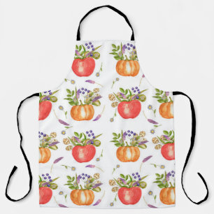 Watercolor pattern from autumn compositions apron