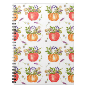 Watercolor pattern from autumn compositions notebook
