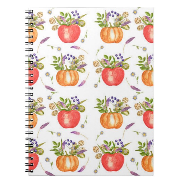 Watercolor pattern from autumn compositions  notebook (Front)