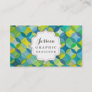 Watercolor Pattern Graphic Designer Business Cards