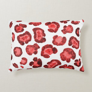 Watercolor pattern illustration leopard skin. Fash Decorative Cushion