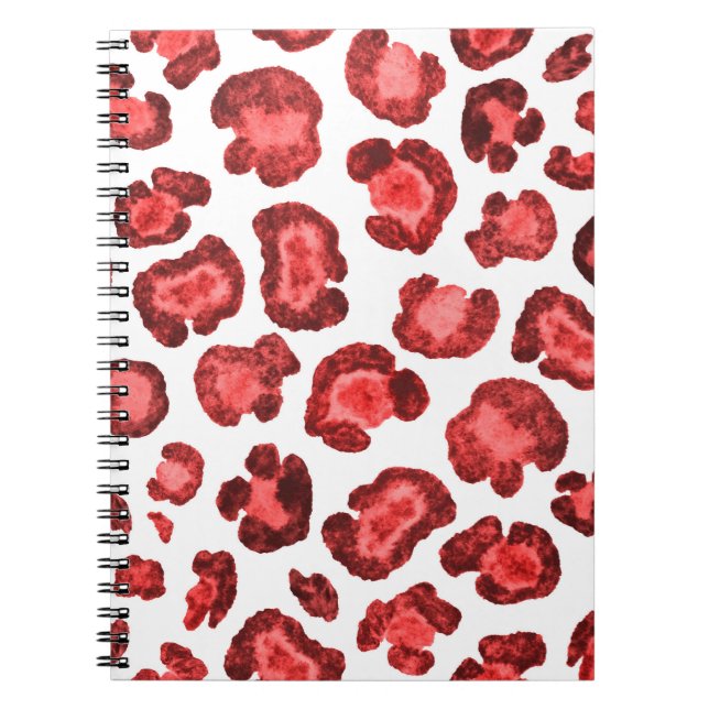 Watercolor pattern illustration leopard skin. Fash Notebook (Front)