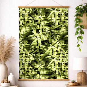 Watercolor Pattern in Green Abstract Contemporary Poster