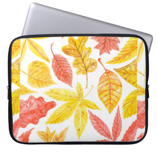 Watercolor pattern made of various colourful autum laptop sleeve