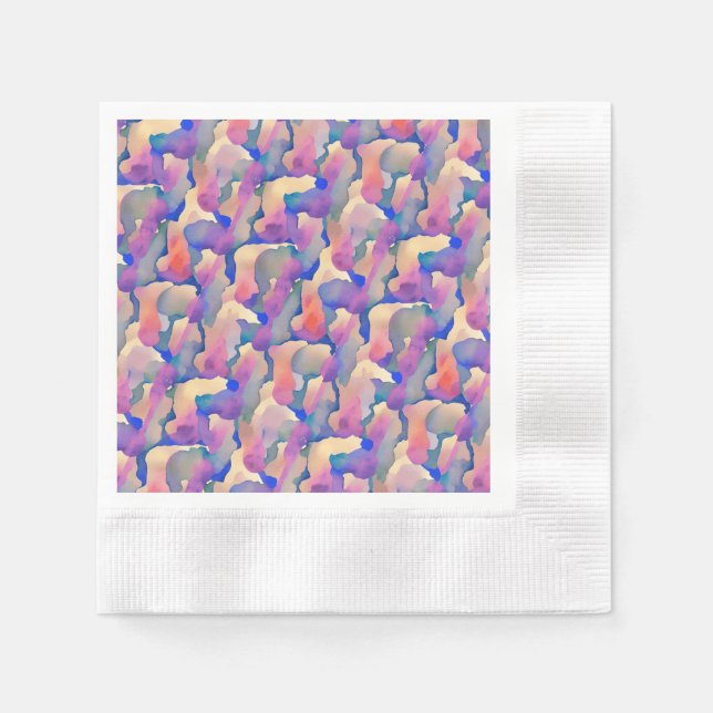 Watercolor Pattern Paper Napkin (Front)