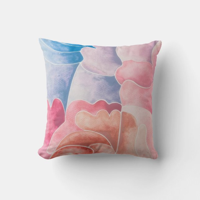 Watercolor / Pattern/ Print/ Design/ Modern/Pretty Cushion (Front)
