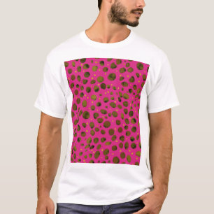 Watercolor Pattern with Abstract Cheetah Skin. T-Shirt