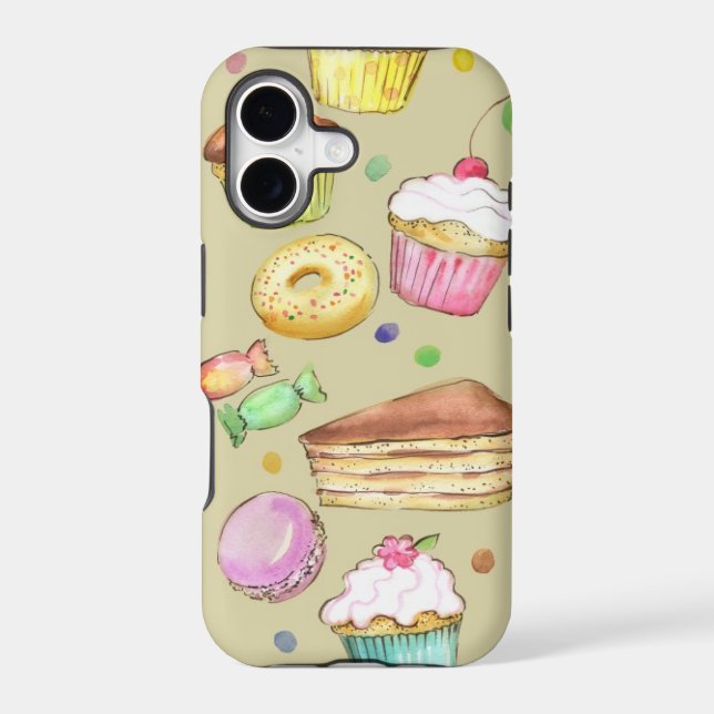 Watercolor pattern with sweets (Back)