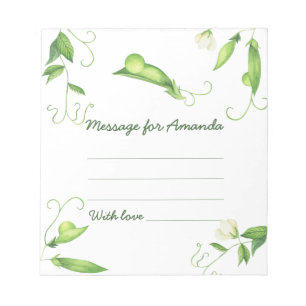 Watercolor Pea birthday time capsule message Notepad