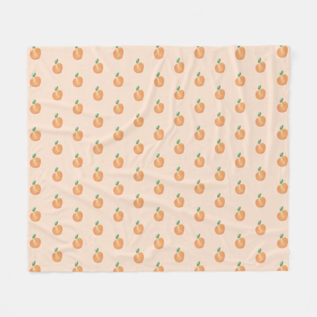 Watercolor Peach Baby Blanket (Front (Horizontal))