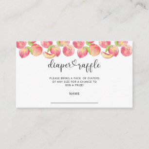 Watercolor peach diaper raffle ticket  enclosure card
