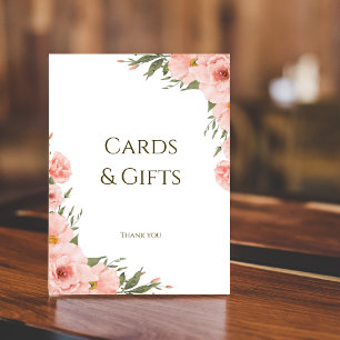 Watercolor Peach Floral Customisable Poster