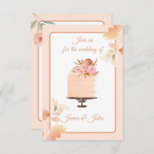 Watercolor Peach Floral Wedding Theme