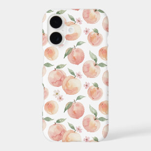 Watercolor Peach Fruit Pattern – Soft Pastel