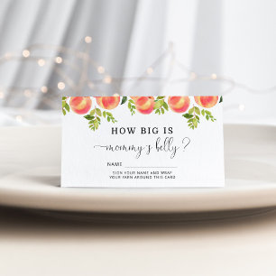 Watercolor peach how big is mummy's belly enclosure card