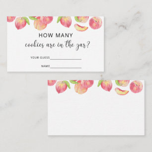Watercolor peach how many cookies are in the jar enclosure card
