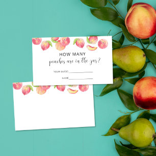 Watercolor peach how many peaches are in the jar enclosure card