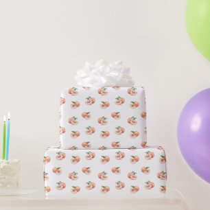 Watercolor Peach Pattern Wrapping Paper