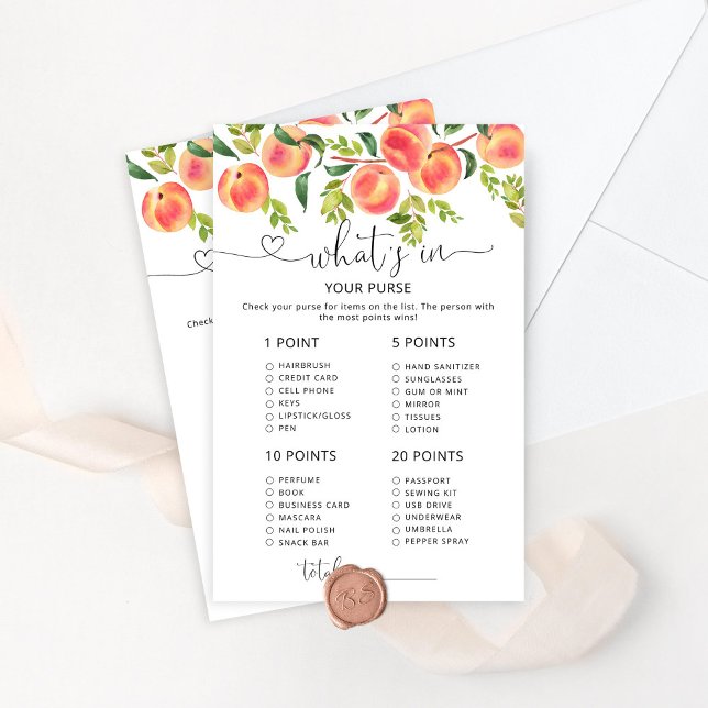  Watercolor peach Whats in your purse game (Creator Uploaded)