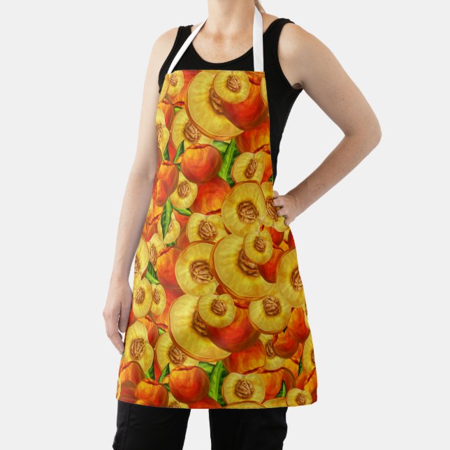 Watercolor Peaches Apron (Insitu)