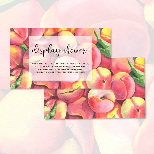 Watercolor peaches - display shower enclosure card (Creator Uploaded)